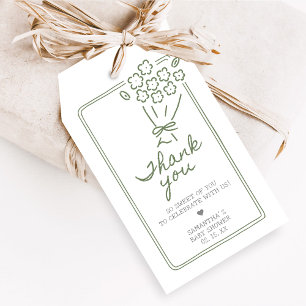 Baby In Bloom Baby Shower Favor Tags Geschenkanhänger