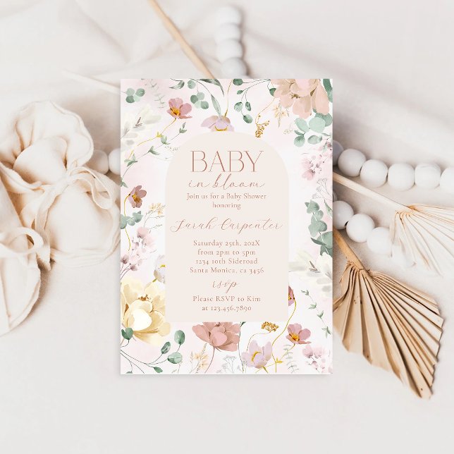 Baby in Bloom Baby Shower Girl Einladung (Von Creator hochgeladen)