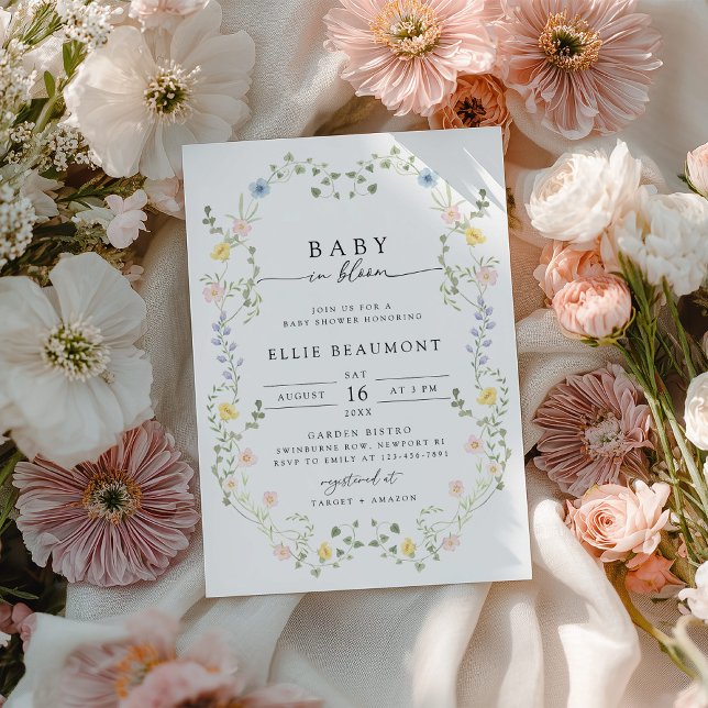 Baby in Bloom Baby Shower Invitation (Créateur téléchargé)
