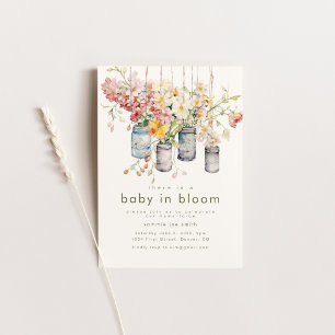 Baby in Bloom Baby shower Invitation