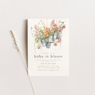 Baby in Bloom Baby shower Invitation