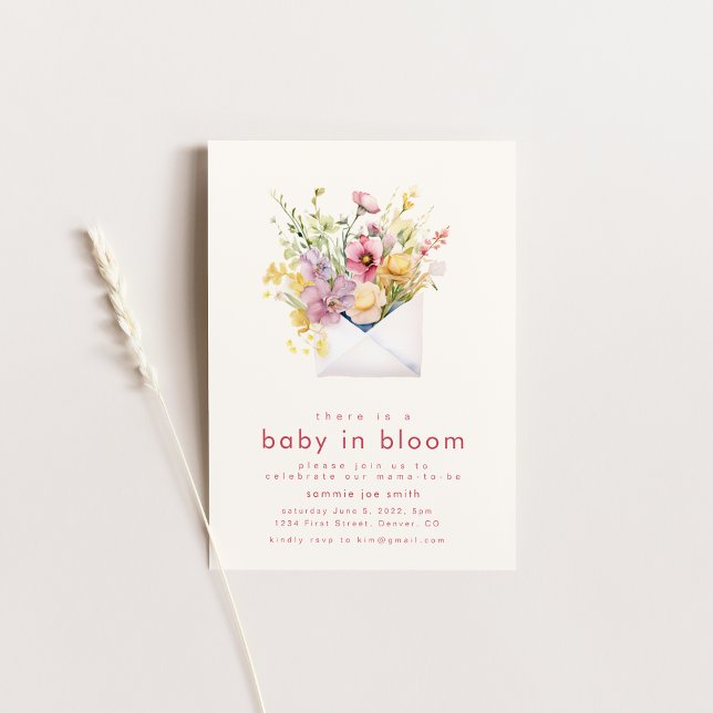 Baby in Bloom Baby shower Invitation (Créateur téléchargé)