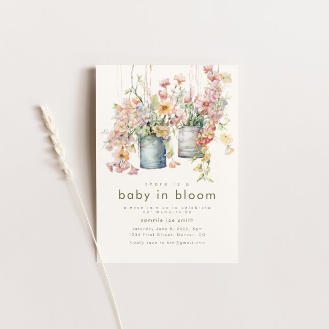 Baby in Bloom Baby shower Invitation (Créateur téléchargé)