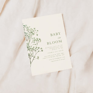 Baby in Bloom Baby shower Invitation