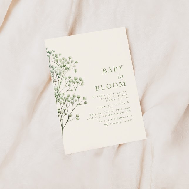Baby in Bloom Baby shower Invitation (Créateur téléchargé)