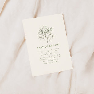 Baby in Bloom Baby shower Invitation