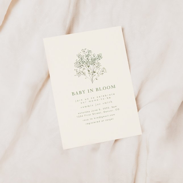 Baby in Bloom Baby shower Invitation (Créateur téléchargé)
