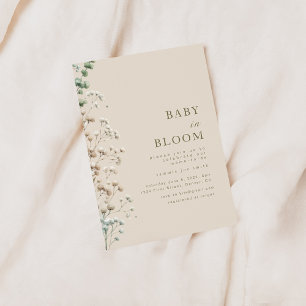 Baby in Bloom Baby shower Invitation