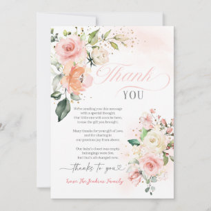 Baby In Bloom Baby shower Merci Cartes