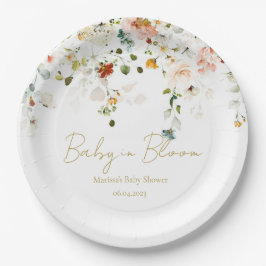 Baby in Bloom Baby Shower Pappteller