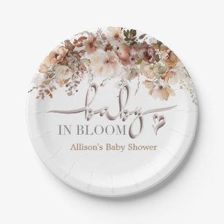 Baby in Bloom Baby Shower Pappteller