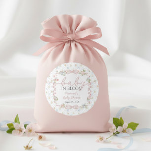 Baby in Bloom Baby Shower Runder Aufkleber