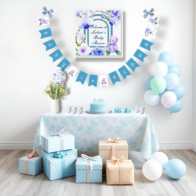 Baby in Bloom Babydusche für einen Jungen Wimpelkette (Von Creator hochgeladen)