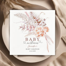 Baby in Bloom | Beige Frühlingsblumen-Baby-Party
