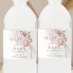 Baby in Bloom Beige Spring Floral Baby Dusche