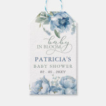 Baby in Bloom Blue Floral Boy Baby Dusche