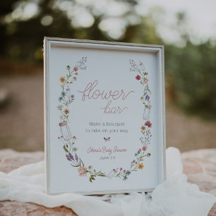 Baby in Bloom Blume Bouquet Bar Poster