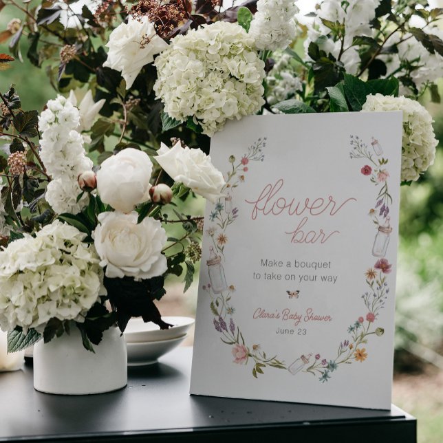 Baby in Bloom Blume Bouquet Bar Sockelschild (Von Creator hochgeladen)