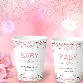 Baby in Bloom Blumenkrebs Blossom Papiertuch Pappbecher