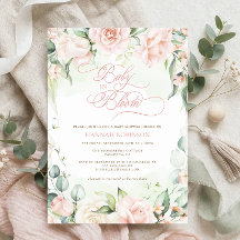 Baby in Bloom Blush Florals Baby Shower Einladung