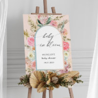 Baby in Bloom Bohemisch floral Baby Dusche einlade