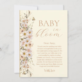 Baby in Bloom Boho Neutral Baby Dusche Dankeskarte