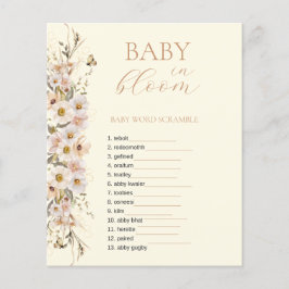 Baby in Bloom Boho Neutral Baby Shower Game