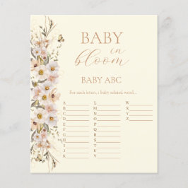 Baby in Bloom Boho Neutral Baby Shower Game