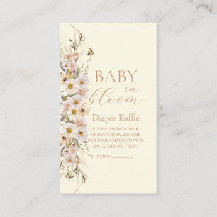 Baby in Bloom Boho neutrale Babydusche, Windeln Begleitkarte