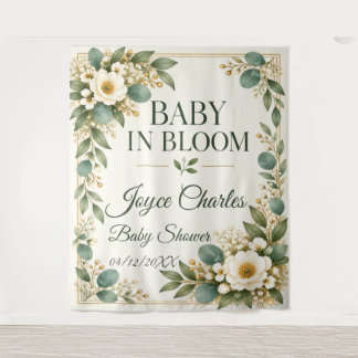 Baby in Bloom Botanisch Wandteppich