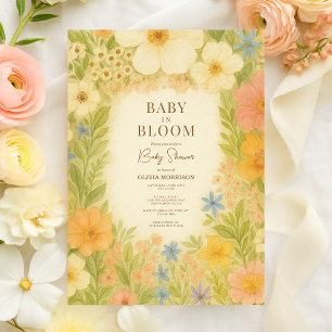 Baby in Bloom Botanischer Garten Baby Shower-Einla Einladung