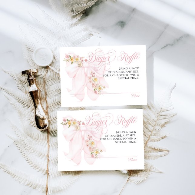 Baby in Bloom Bow Spring Garden Girl Baby Dusche Begleitkarte (Von Creator hochgeladen)