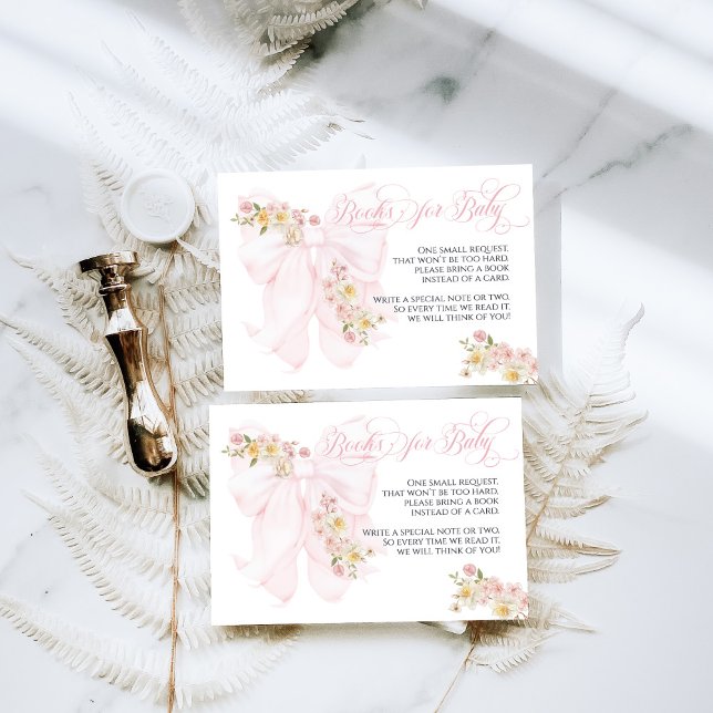 Baby in Bloom Bow Spring Garden Girl Baby Dusche Begleitkarte (Von Creator hochgeladen)