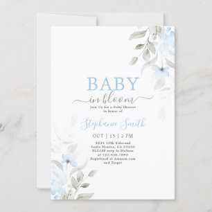 Baby in Bloom Boy Baby shower Invitation