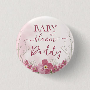Baby in Bloom Boy Pink Blumendusche Daddy Button