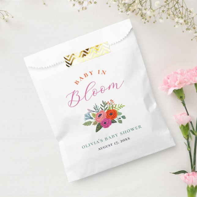 Baby in Bloom Bright Floral Baby Dusche Geschenktütchen (Versiegelt)