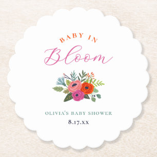 Baby in Bloom Bright Floral Baby Dusche Untersetzer
