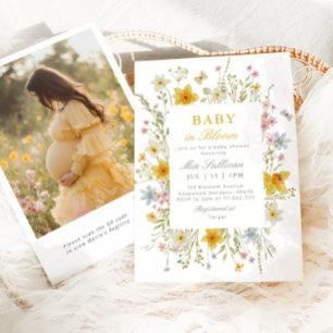 Baby in Bloom Butterfly Blütendusche Foto Babydusc Einladung