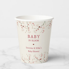 Baby in Bloom Cherry Blossom Babydusche Pappbecher