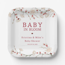 Baby in Bloom Cherry Blossom Pappteller