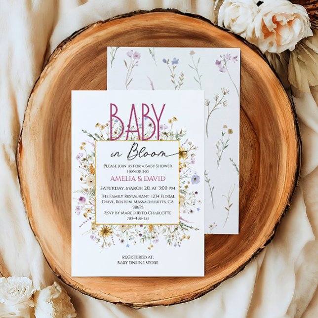 Baby in Bloom Chic Floral Baby Dusche Einladung (Von Creator hochgeladen)