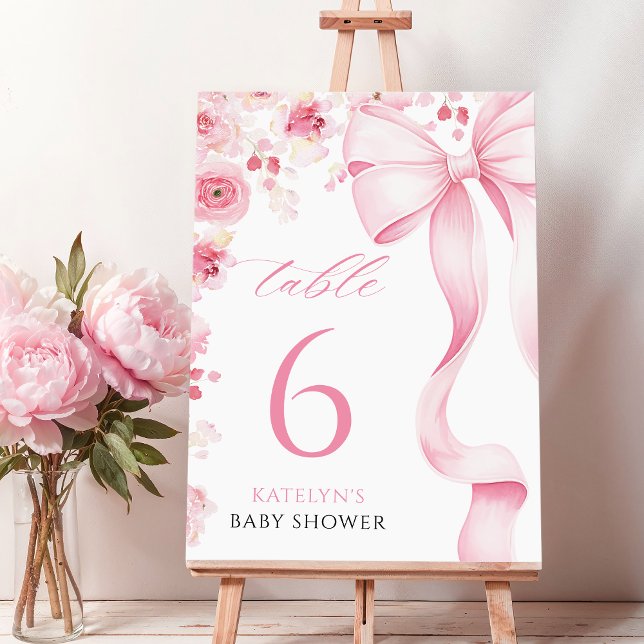 Baby in Bloom Coquette Table Numbers Tischnummer (Von Creator hochgeladen)