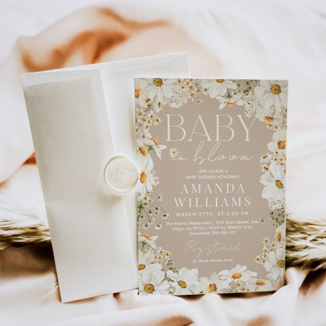 Baby in Bloom Daisy Baby Shower Einladung (Von Creator hochgeladen)