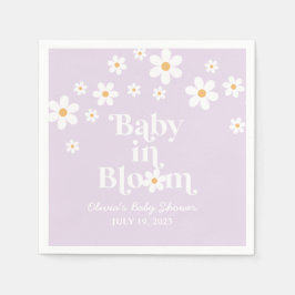 Baby in Bloom Daisy lilac Baby Shower Serviette