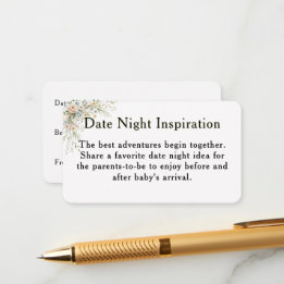 Baby in Bloom Date Night Inspiration Karte
