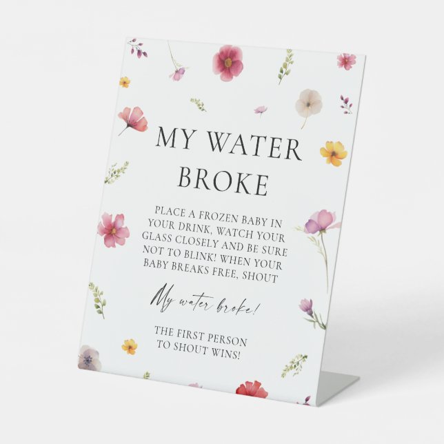 Baby in Bloom Dusche Mein Wasser Broke Spiel Sockelschild (Vorderseite)