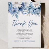 Baby in Bloom Dusty Blue Floral Baby Dusche