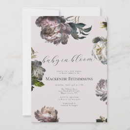 Baby in Bloom Dusty Rose Floral Baby Shower Einladung