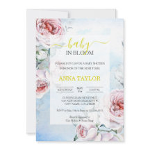 Baby in Bloom Elegant Bläserblauer Babydusche