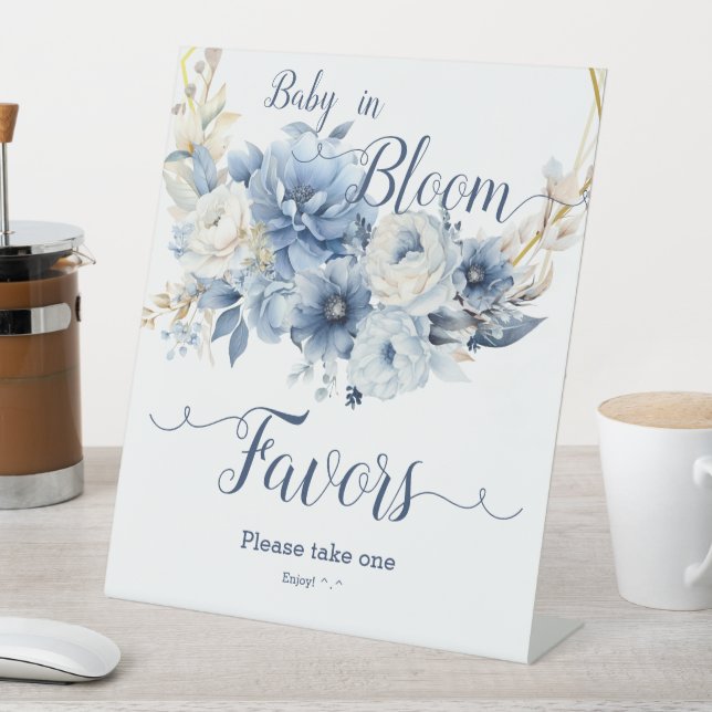 Baby in Bloom Elegant Blumen Favoriten Sockelschild (In Situ)